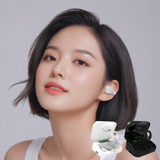 템빨 e9e9 오픈핏 무통증 무선 이어폰 귀걸이 이어커프 블루투스 5.3 유튜브 운동 귀찌이어폰 스포츠 C타입 충전 터치식 효도이어폰 디지털 자동페어링 블루투스 이어폰, 화이트