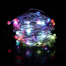 Vingtank 홈 인테리어 32FT LED 요정 조명 100 비즈 커튼 조명 4 6/8 시간 원격 컨트롤러 크리스마스 장식, Multicolor