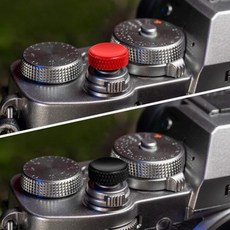 카메라 셔터 버튼 2팩레드블랙 후지필름용 12mm 순동 소프트 릴리즈 XT30 X100V X100F X100T X100S X100XT4 XT3 XT1 X30 X20 X10 XT, 2개