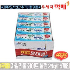 롯데제과 자일리톨 화이트 볼껌 24g*15개입, 1개