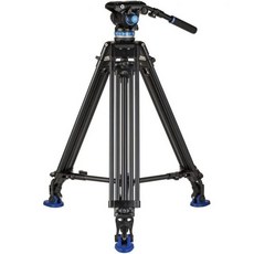 Benro 벤로 A673TM 듀얼 스테이지 알루미늄 비디오 삼각대 S8PRO 헤드 75mm 볼 3-레그 섹션 트위스트 레버 잠금, S6PRO 비디오 헤드가 있는 이중