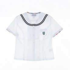 교복몰 두줄 라인 카라 반팔 블라우스 오금고