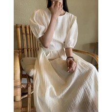 로로희 라운드넥 롱 원피스