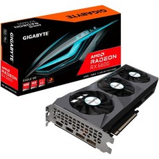 그래픽카드 기가바이트 라데온 RX 6600 이글 8G 그래픽 카드 WINDFORCE 3X 냉각 시스템 8GB 128비트 GDDR6 GV-R66 EAGLE-8GD 비디오 358932