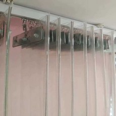 비닐커튼 접이식 레일 현관문 커텐 단열 자바라 방풍막 투명 도어, 두께1.5mm.폭0.9mx높이2m