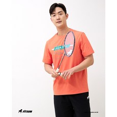 핏섬 배드민턴 남녀공용 기능성 스포츠 티셔츠 (오렌지) T23SS01 민턴닷컴