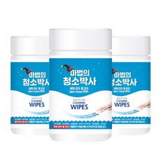 인터샵 청소박사 150매 3통 찌든때 기름때 제거 청소용 물티슈 세정티슈, 원통형 150매 3통 총 450매