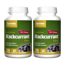 Jarrow Formulas Black Currant 자로우 포뮬라 블랙 커런트 200mg 베지캡슐 60정 2팩, 2개, 60개