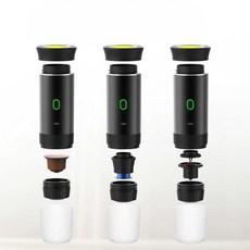 휴대용 무선커피머신기 드립 차량 차박 에스프레소, 상세페이지 참고, 메탈릭 그린 USB 부스트 케이블
