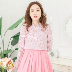 지니조 분홍꽃 저고리 55~100사이즈 생활한복(개량한복)