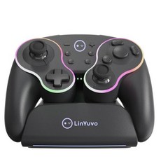 LinYuvo Retro Joy Cons Romote 게임패드 닌텐도 스위치 OLED용 터보 인체공학 및 홀 효과 조이스틱 듀얼 모터 진동, KS62-14, 1개