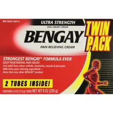 벤게이 근육 통증 완화 크림 파스 힐링 튜브 2개 한박스 Bengay 113g x 2 개입 33 900원 Ultra Strength BENGAY Pain 미국배송, 2개입, 1박스