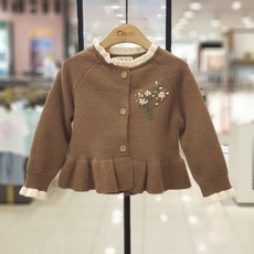 치크 *2023fw* 고급스럽게 예쁜 손덧수 가디건 [동아수성점]