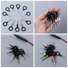 자동차 키 핀 플매트 카펫 러그 스테인레스 스틸 추출기 키트 와이어 터미널 제거 도구, 1) 11pcs, 11개