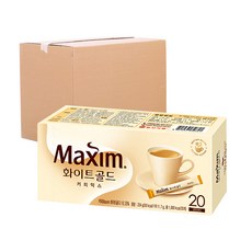 [박스] 동서 맥심 화이트골드 커피믹스 20T 24입 업소용 대용량 캠핑 식자재, 24개, 20개입