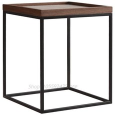 Mesa de esquina de sofá Industrial mesa lateral pequeña de estilo minimala nórdica Ins Wind Net roja, 1