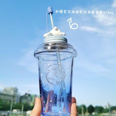 Starbucks [8 월 품] 스타 벅 스 컵 2020 년 추석 옥 토끼 별 점 변화 형 머 그 보온컵 가을밤 유리 빨대 473 ml, 상세페이지 참조