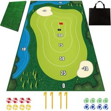 골프연습용매트 실내외용 치핑 트 골프공 16 골프게임매트 스틱칩게임 과 가족 를 골프타격매트 스틱연습매트가 골프게임세트, Large - 골프게임