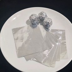 대형 포장지 금박지 알루미늄 18m 종이 단면, 1개, 양면 은색 광택 20x20cm 12미크론