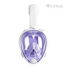 베런 스노쿨링 마스크 이지브리더 풀페이스 스노클링 장비 프리다이빙마스크, 라벤더