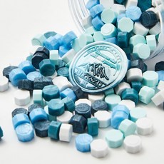 팔각형 레트로 그레인 혼합 색상 씰링 재료 손 계정 엽서 선물 장식 DIY 공예 100개, 100pcs bihailantian