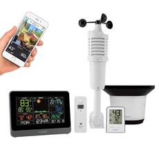 라크로스 테크놀로지 C83100 INT WiFi 기상대 실내 /외 온도 및 습도 하이그로 센서 포함 흰색 /블랙, 1개