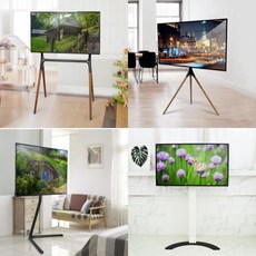 삼성 LG TV 브라켓 거치대 벽걸이 이동 무타공 선정리 높이조절 32-65인치, 1번스탠드