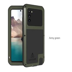  삼성 노트 20 울트라 라이트 용 러브 메이 폰 케이스 실리콘 충격 방지 금속 보호 커버, 03 Note10Lite, 02 육군 녹색 