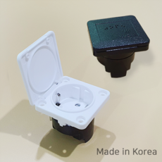 아네마름 DIY 매립형 1구콘센트 국산 (블랙5개+화이트5개) 덥개 미니콘센트, 1box