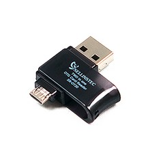 셀인스텍 USB2.0 MicroSD리더기 마이크로5핀 OTG 스윙타입 블랙, 1개