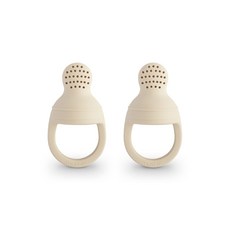 일본 빔즈 유아 mushie 프레쉬 푸드 피더 2pcs 아기 과즙 쪽쪽이 젖꼭지, 2개, Shifting Sand