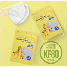 휴먼텍아이숲황사마스크(소형)(KF80) 화이트 50매, 5매입, 10개