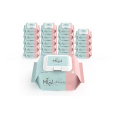 미엘물티슈 미엘 클래식 휴대용 25매 20팩 캡형 엠보싱 물티슈