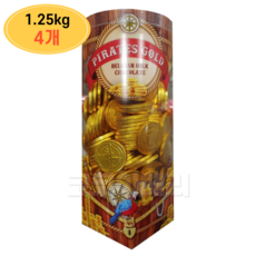 코스트코 동전 초콜릿 파이어리츠 골드 벨지안스타일 밀크 해적/할로윈/크리스마스, 1.25kg, 4개