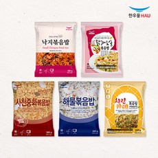 한우물 혼합밥세트 (낙지볶음밥 300g + 닭가슴살볶음밥 300g+ 사천중화볶음밥 300g + 해물볶음밥 300g + 치킨카레볶음밥 300g) x각2개씩, 단품없음