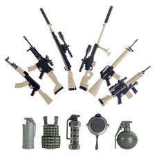 배틀그라운드 총 만들기 스나이퍼 AK 47 피규어 모형, 1.4D 총프라모델 M14EBR 전투소