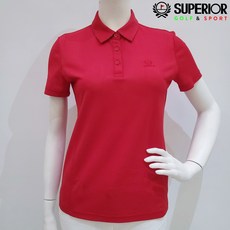 슈페리어 골프웨어 여성 20S/S 여름 3가지 컬러 슬림 라인 카라 배색 기본 PK 반팔 티셔츠 (레드/화이트/네이비 중 택1) BCLCA1213 (슈페리어 부천 뉴코아)