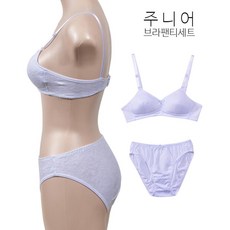 국산 주니어 여아동 세트 브라-75A 80A 85A 90A 팬티-프리 90 초등학생 여중생
