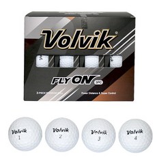 볼빅 Volvik FLYON 3피스 골프공 12개 3선 퍼팅라인 - 볼빅flyon