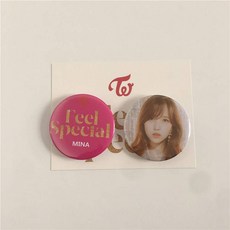 와이에이치투 미니브로치 TWICE 시합에 참가함 FEELSPECIAL 스타일 배지스티커 흉장 Zhou Ziyu 주변, MINA