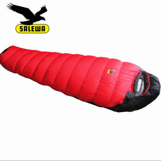 살레와 백패킹 침낭 SALEWA 덕다운 오리털 동계침낭, 블루 600g