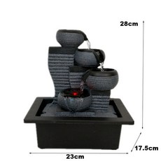 물보기 흐르는 물 분수 실내 공기 가습기 데스크탑 분수 정원 마이크로 풍경 홈 오피스 풍수 장식, 8879, 미국 플러그 110V