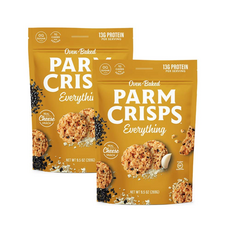 Parmcrisps Everything Parmesan Cheese Crisps 팜 크리스프 에브리팅 파르메산 치즈 칩스 269g X 2개입, 1개