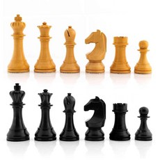WOODENCHESSART 10cm(3.75인치) Fide World Championship 체스 피스 에보나이즈드 회양목 전용