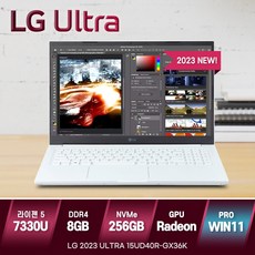 [가방/마우스 증정] LG 2023년 신제품 울트라PC AMD 15UD40R-GX36K 라이젠3 윈도우11 노트북, GX36K, WIN11 Pro, 8GB, 256GB,