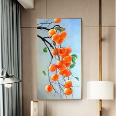심커머스 감나무 홍시 단감 과일 주렁주렁 가을 보석십자수 DIY키트 B0610, 40x80cm