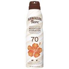 Hawaiian Tropic 웨잇리스 하이드레이션 클리어 선스크린 스프레이 SPF 70, 170g, 1개