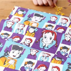 이지텍스 천마당 빨간머리앤 원단 4]코튼린넨]팝아트커트지(110x60cm)_, 퍼플