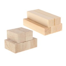 FWT10x 천연 미완성 목재 블록 DIY 모델링 목공 재료 공예