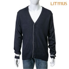리트머스 리트머스 공용 카라넥 가디건 네이비